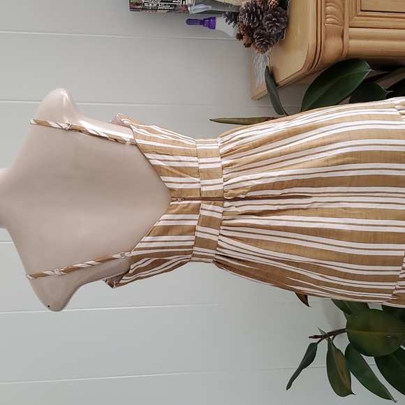 Windsor Women’s Stripe Long Tiered Spaghetti Strap Dress Size Medium - Picture 6 of 11